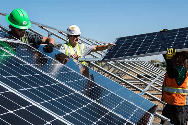 Rooftop solar installation